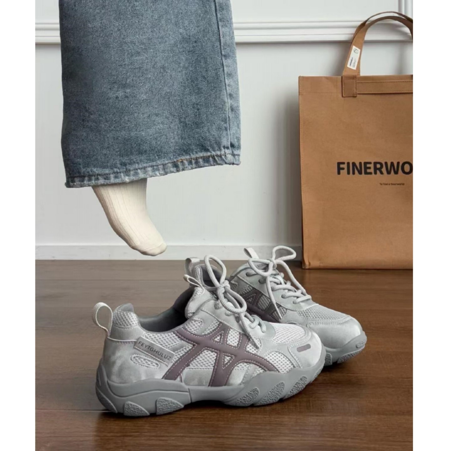 小众德训鞋女2025秋冬新款巨好看小白鞋厚底爆款休闲运动阿甘女鞋,淘宝优惠券,粉丝福利购,淘宝优惠卷