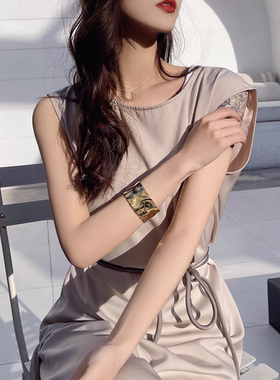 金属肌理纹凹凸手镯不规则手环女