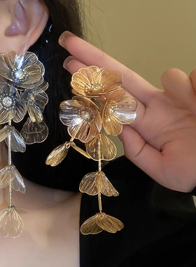 郁金香色大花朵项链2023新款爆款