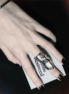 多彩绘滴釉渐变戒指土星关节指环