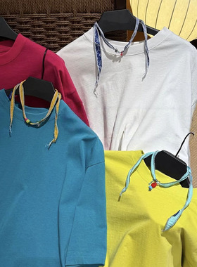 重工手绳彩色棉麻布艺吊坠手链女