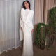 KLIOU niche designer style retro elegant dress women's fashion slim and versatile hot girl long skirt