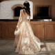 KLIOU temperament, exquisite atmosphere, retro suspender dress, women's niche, slim waist, versatile hot girl long skirt