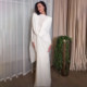 KLIOU niche designer style retro elegant dress women's fashion slim and versatile hot girl long skirt