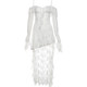 Pure lust style suspender strapless dress