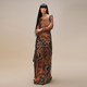Retro personalized tiger print half turtleneck long-sleeved T-shirt