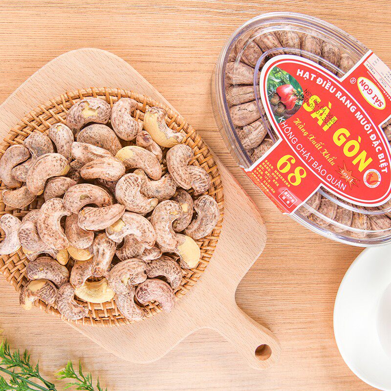 越南盐焗炭烧带皮进口大大颗粒腰果 蜀美味食品腰果