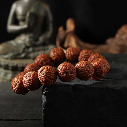 Четки бодхи, четки из круглых бусин из грецкого ореха