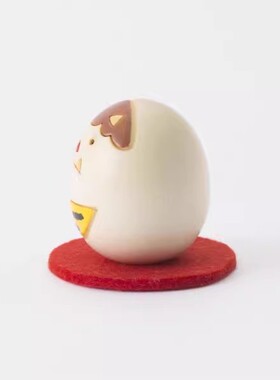 「京都和风」日本制 中川政七商店卯三郎手工木雕玩偶迷你摆件