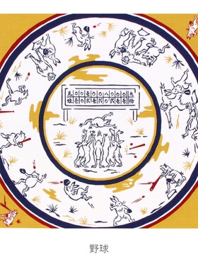 京都日本鸟兽戏画小风吕福包袱皮