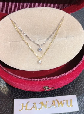 日本若隐若现超细迷你小钻锁骨链