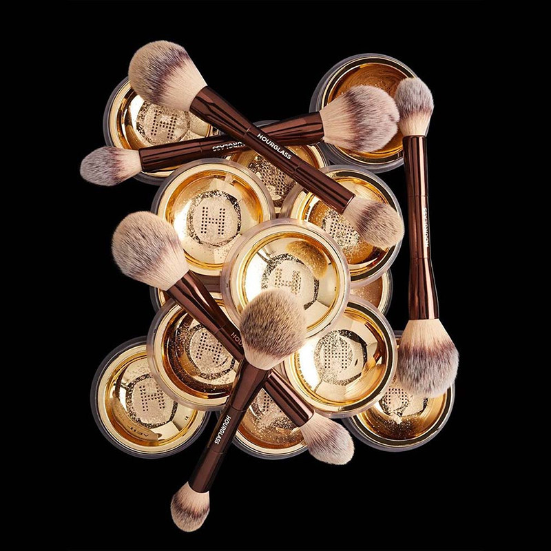 HOURGLASS柔光亮彩双头多用定妆刷 化妆刷腮红刷 毛刷头收纳粉刷