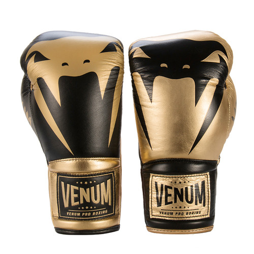 VENUM毒液PRO BOXING GLOVES职业专业拳击限量定制款比赛拳套黑金 - 图0