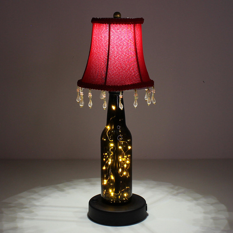 创意布艺简约充电led餐厅小台灯酒吧酒店清吧桌灯卧室床头小夜灯