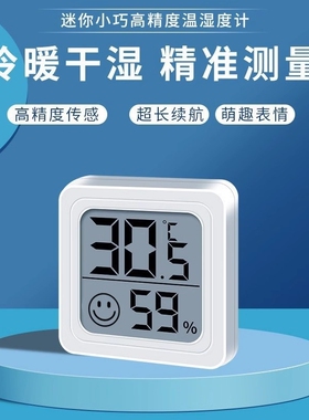 迷你温湿度计多功能室内家用高精准度温度表干温湿度计温度湿度计