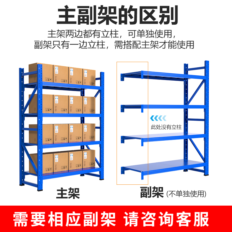 货架置物架多层家用快递库房仓储仓库重型加厚超强承重商用储物架 - 图3