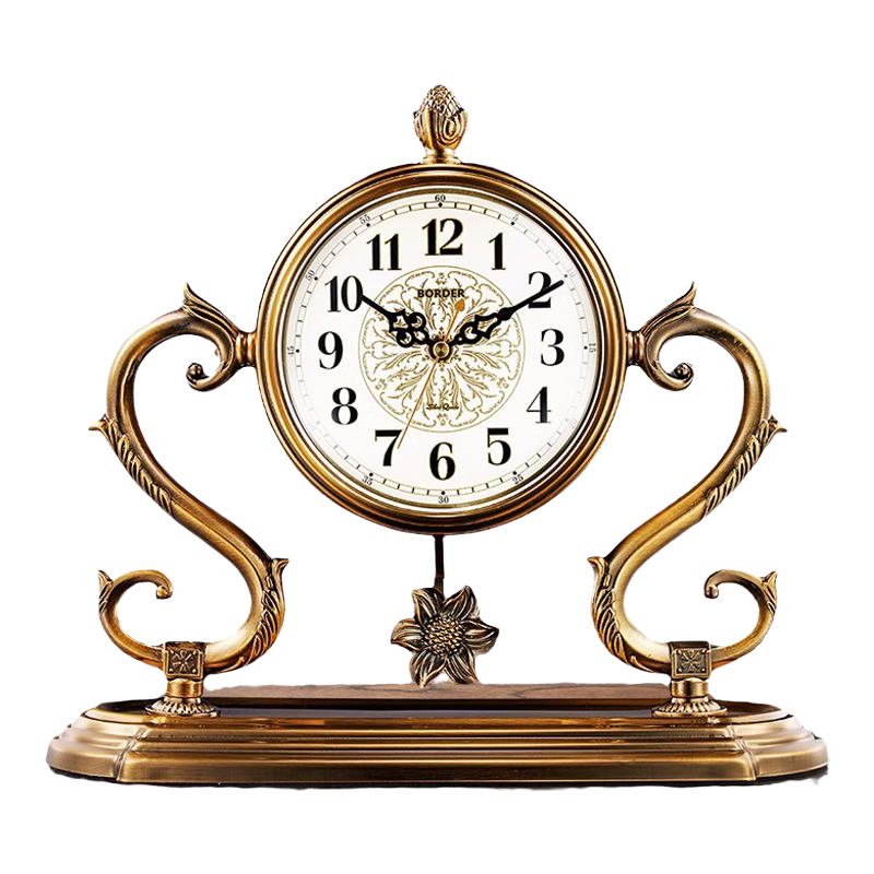 座钟家用装饰摆件客厅台式钟表中式复古时钟桌面台钟摆台式表大号 - 图3