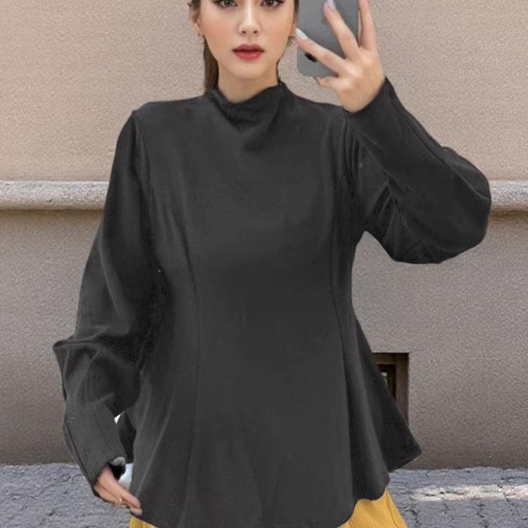 大码女装半高领磨毛德绒保暖长袖T恤打底衫女内搭秋冬季修身上衣,淘宝优惠券,粉丝福利购,淘宝优惠卷