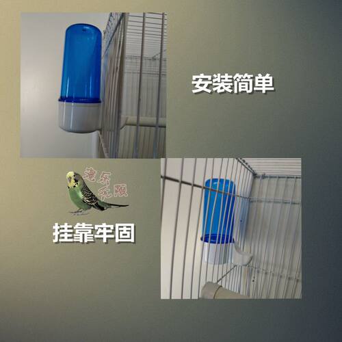 鸟用饮水器自动喂食器喂水喝水器八哥鹦鹉食盒喂鸟食鸟笼配件用品 - 图2
