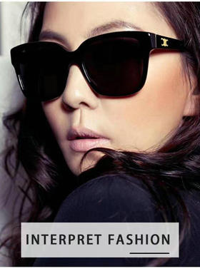 新款墨镜女凯旋门520限量款粉色黑色方框太阳镜偏光圆脸防紫外线