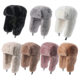 Military fans outdoor Soviet emblem Lei Feng hat men and women imitation rabbit fur outdoor hat ear protection Russian full fur warm hat