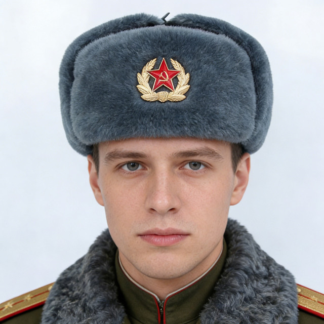 Cold-proof thickened and velvet men's winter warm and ear-protecting Lei Feng hat