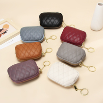 Headlayer Bull Leather Zip Zero Wallet Cute Key Button Coin Bag Mini Small Wallet Lady Genuine Leather Handbag