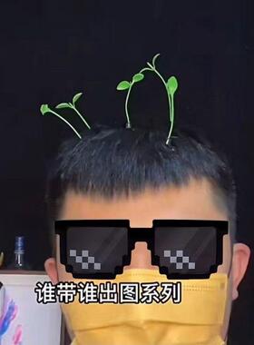 【慢羊羊长草发夹】麻将发夹惩罚道具抽象整蛊发饰汽车摆件学