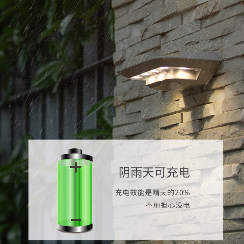 UME户外壁灯防水太阳能led灯感应门口外墙室外家用墙灯别墅庭院灯 - 图1