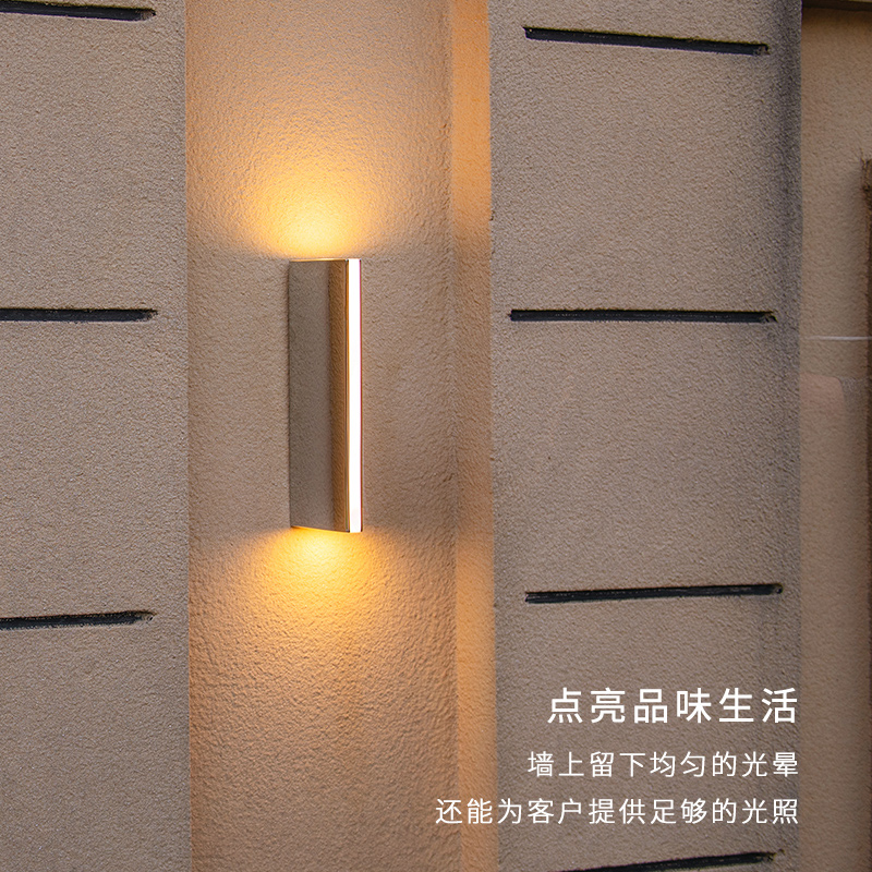 UME镜面户外壁灯防水创意现代简约墙面过道阳台灯庭院灯室外壁灯-图1