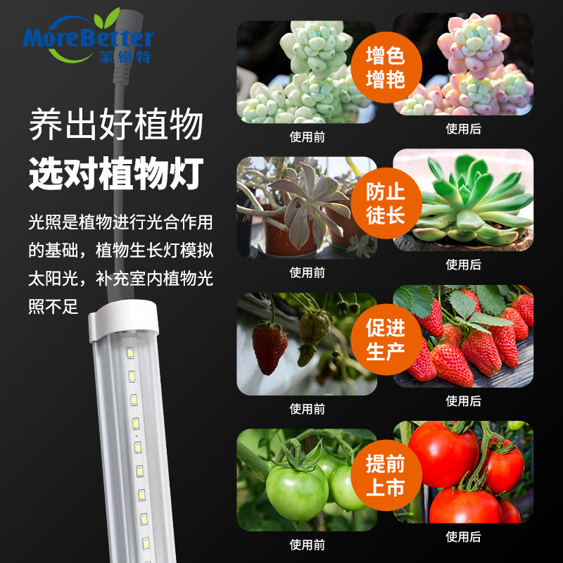 茉钡特T8LED植物生长补光灯防水IP65级组培灯管温室水培户外种植,淘宝优惠券,粉丝福利购,淘宝优惠卷