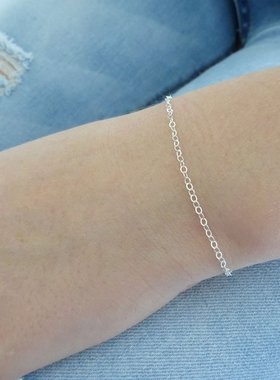 新品手工定制美国14k女极细手链