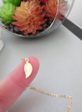 新品14k包金项链月亮女送女友