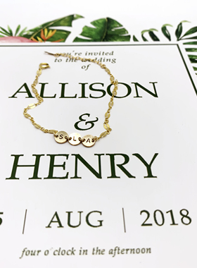 不怕水美国包金手环新品定制