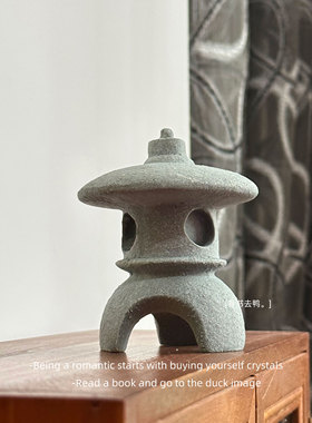 无聊了摆个石灯笼微观造景摆件