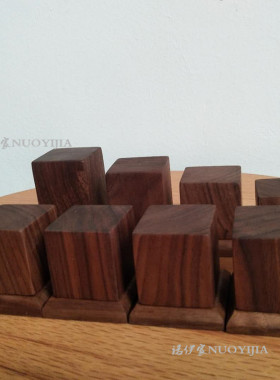 定制黑胡桃实木块战锤底座地台