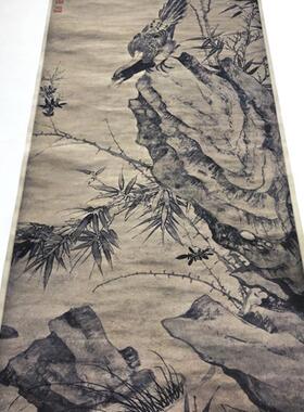 元边鲁起居平M安图古代工笔花鸟画竖幅微喷复制临摹学习装饰画