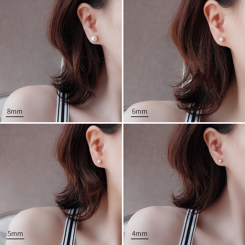 纯银人造珍珠耳钉女时尚迷你耳环2026年新款爆小巧养耳洞款复古风,淘宝优惠券,粉丝福利购,淘宝优惠卷