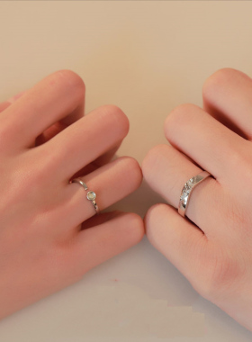 原创新款情侣纯银对戒