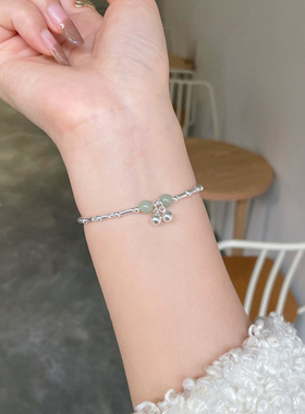 s925纯银中国风竹节铃铛手链女