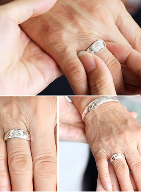 925纯银中国风送奶奶婆婆戒指女