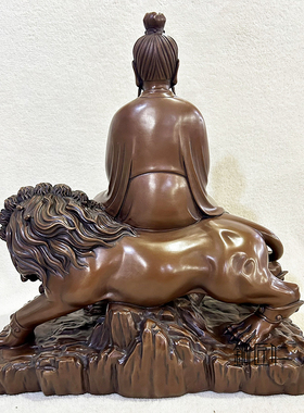 铜匠仁紫铜太乙真人铜摆设中式装饰品办公室摆件桌面摆放