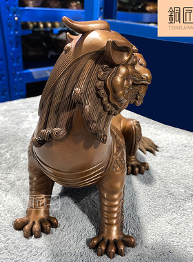 铜匠仁紫铜无底谛听摆件铜貔貅独角瑞兽地藏王坐骑客厅玄关装饰