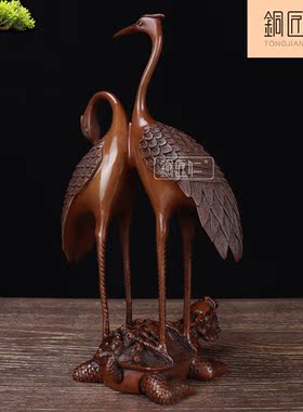 龟鹤延年摆件纯铜结婚祝寿礼品