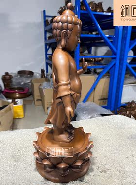 铜匠仁紫铜太子佛摆件铜佛像铜像家居客厅室内玄关中式装饰铜器