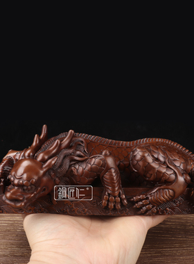 铜匠仁 紫铜镇水兽摆件铜瑞兽摆设家用客厅玄关办公室创意铜器