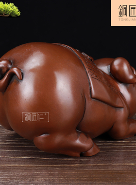 纯铜工艺品办公室可爱风发财猪