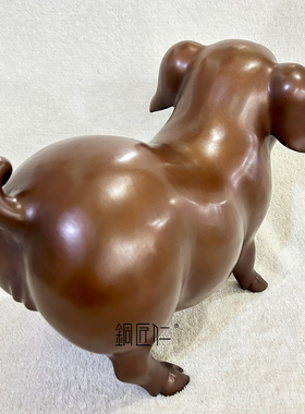 铜匠仁 紫铜福猪摆件铜生肖猪微笑萌萌猪客厅玄关办公室桌面摆设
