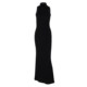 Ins style half turtleneck sleeveless solid color knee-length skirt