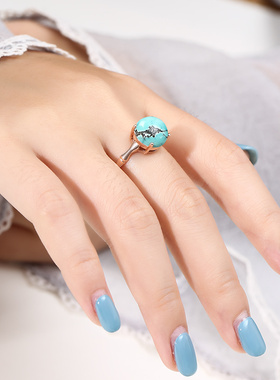 奢金轩男女纯银日韩简约戒指空托